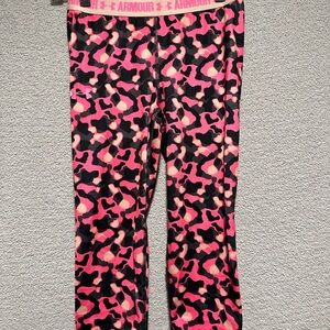 Under Armour Kids Pink and Black Leggings
